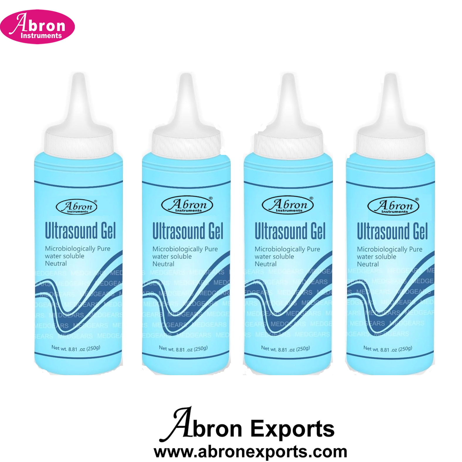 Hospital Ultrasonic Gel for ECG Paste 200gm Cream Tube Electric Micro Biologically Pure 4 Tubes Set Abron ABM-2504GL2H 